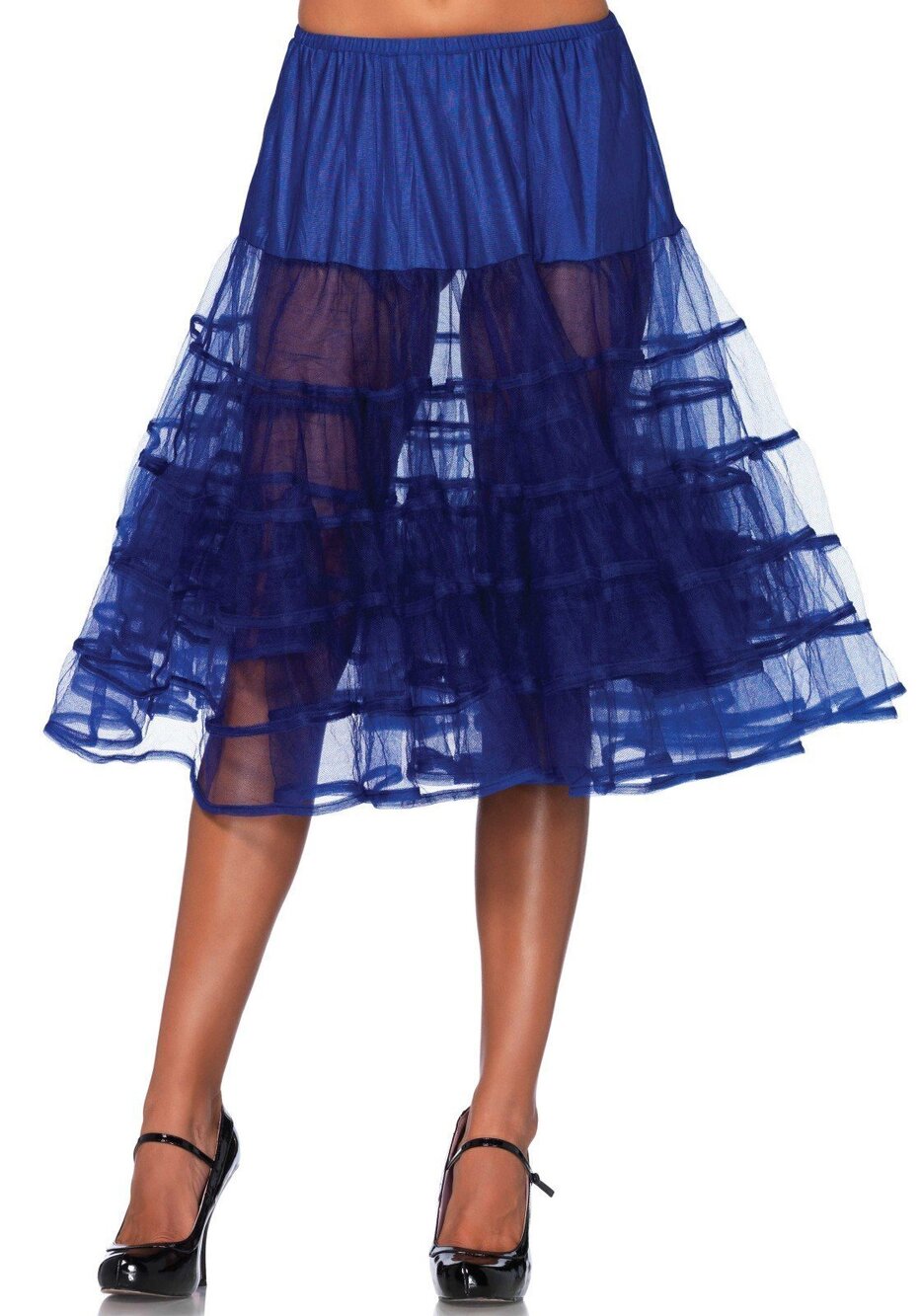 5404 Knee-Length Petticoat, Royal Blue, One Sizes Fit Most